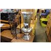 Image 1 : ACID ETCHED VASE AND LARGE ETCHED GLASS CANDLE LANTERN