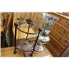 Image 2 : ACID ETCHED VASE AND LARGE ETCHED GLASS CANDLE LANTERN