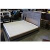 Image 2 : QUEENSIZE MODERN GREY BED FRAME