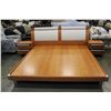 Image 2 : ASHLEY KINGSIZE MODERN PLATFORM BEDFRAMEWITH 2 NIGHTSTANDS