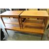 Image 1 : SOLID TEAK COFFEE TABLE AND 2 ENDTABLES