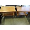 Image 2 : SOLID TEAK COFFEE TABLE AND 2 ENDTABLES