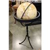Image 1 : WORLD GLOBE WITH CAST IRON STAND