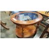 Image 1 : OAK GLASSTOP END TABLE