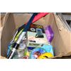 Image 2 : BOX OF TOYS WITH STAR WARS LIGHTSABER