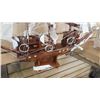 Image 2 : WOODEN MODEL SHIP ON STAND