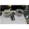 Image 1 : TWO ROYAL WORCESTER BAKING DISHES AND VARIOUS BUTTER KNIVES ETC