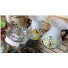 Image 1 : 2 ART GLASS JUGS AND OIL LAMPS