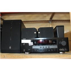 YAMAHA SURROUND SOUND SYSTEM 5 SPEAKERS AND SUBWOOFER