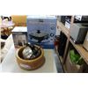 Image 1 : COFFEE MAKER, KETTLE WOOD BOWL, AND ELECTRIC TOAST MASTER
