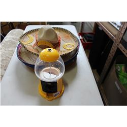 SOMBREROS AND CANDY DISPENSER