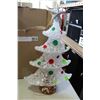 Image 3 : BOX OF CHRISTMAS DECORATIONS AND SMALL CHRISTMAS TREE