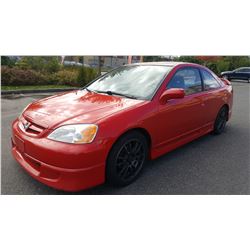 2003 HONDA CIVIC SI 2 DOOR COUPE, 265937KM WITH KEY AND REGISTRATION