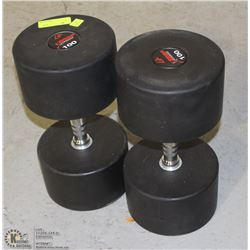 PAIR OF COMMERCIAL GRADE DUMBBELLS 100LBS