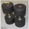 Image 1 : PAIR OF COMMERCIAL GRADE DUMBBELLS 100LBS