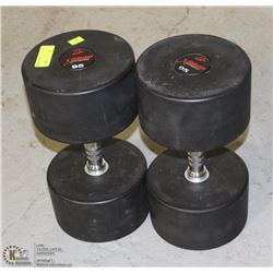 PAIR OF COMMERCIAL GRADE DUMBBELLS 95LBS