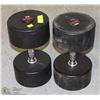 Image 1 : PAIR OF COMMERCIAL GRADE DUMBBELLS 85LBS