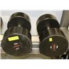 PAIR OF COMMERCIAL DUMBELLS 100LBS