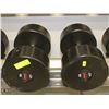 Image 1 : PAIR OF COMMERCIAL DUMBELLS 95LBS