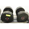 PAIR OF COMMERCIAL DUMBELLS 75LBS