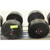 Image 1 : PAIR OF COMMERCIAL DUMBELLS 70LBS