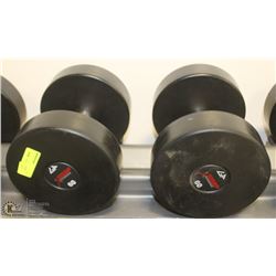 PAIR OF COMMERCIAL DUMBELLS 60LBS