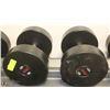 PAIR OF COMMERCIAL DUMBELLS 60LBS
