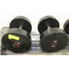 Image 1 : PAIR OF COMMERCIAL DUMBELLS 50LBS