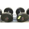 PAIR OF COMMERCIAL DUMBELLS 45LBS