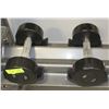 PAIR OF COMMERCIAL DUMBELLS 20LBS