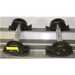 PAIR OF COMMERCIAL DUMBELLS 10LBS