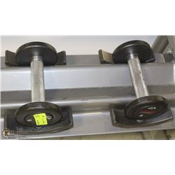 PAIR OF COMMERCIAL DUMBELLS 5LBS