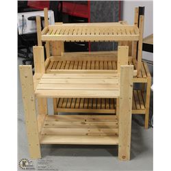 LOT OF WOOD SHELVES