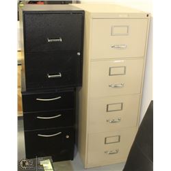 THREE ASSORTED FILE CABINETS WITH CONTENTS