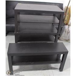 TWO COFFEE TABLES W/1 STAND