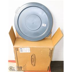 CASE OF RUBBERMAID COMMERCIAL GARBAGE CAN LIDS