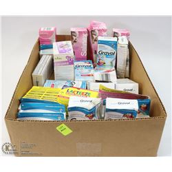 FLAT OF ASSORTED OVER THE COUNTER MEDICATIONS