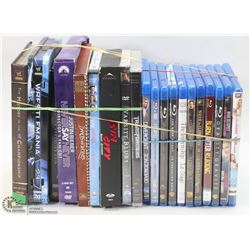 LOT OF 20 DVDS INCL 11 BLUERAYS
