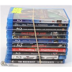 LOT OF 11 BLURAY DVD'S ASSORTED MOVIES INCL DISNEY