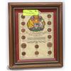 Image 1 : CURRENCY/COLLECTIBLES - FRAMED CANADIAN PENNY SET