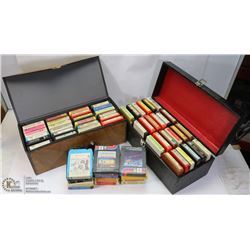 2 CASES OF ROCK MUSIC 8-TRACKS PLUS 12 LOOSE