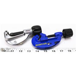 TWO PIPE CUTTERS INCLUDING RIDGID NO 150 1/8" TO