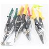 Image 1 : LOT OF 4 TIN SNIPS