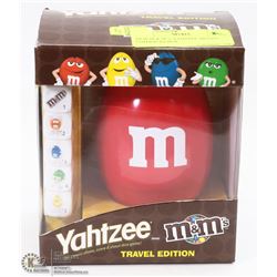 NEW M & M 'S YAHTZEE TRAVEL  EDITION IN BOX