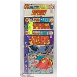 3 VINTAGE SUPERMAN COMICS GIANT SIZE