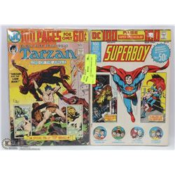 2 VINTAGE COMICS TARZAN AND SUPERBOY