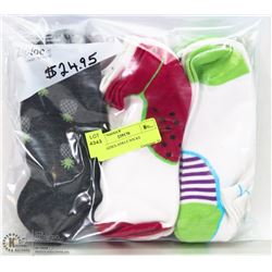 9PK LADIES ANKLE SOCKS