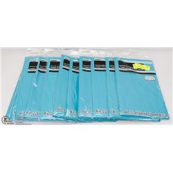 LOT OF 15 BLUE COLORED PLASTIC TABLE COVERINGS
