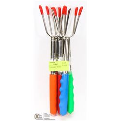 6PK EXTENDABLE WEINER FORKS.
