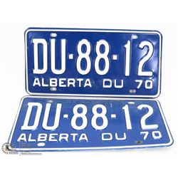 2 "NEW" UNUSED ALBERTA VINTAGE MATCHING LICENSE